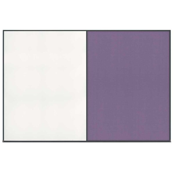 Enclosed Corkboard, 1 Door, 60"x36", 4" Fra, UV3403-SATIN-AMETHY